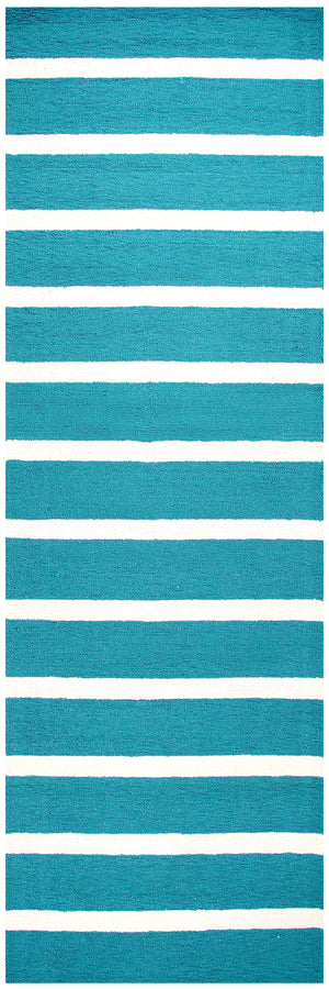 Rizzy Home Azzura Hill AH9939 Teal Strips Area Rug