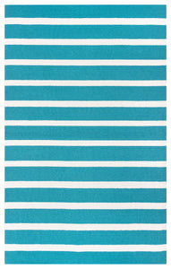 Rizzy Home Azzura Hill AH9939 Teal Strips Area Rug