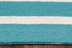 Rizzy Home Azzura Hill AH9939 Teal Strips Area Rug