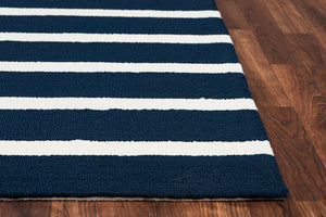 Rizzy Home Azzura Hill AH9949 Indigo Strips Area Rug