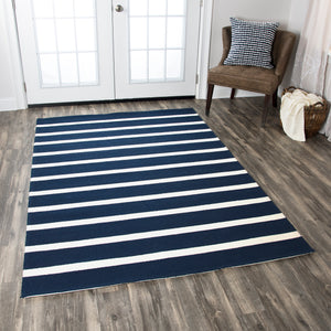 Rizzy Home Azzura Hill AH9949 Indigo Strips Area Rug