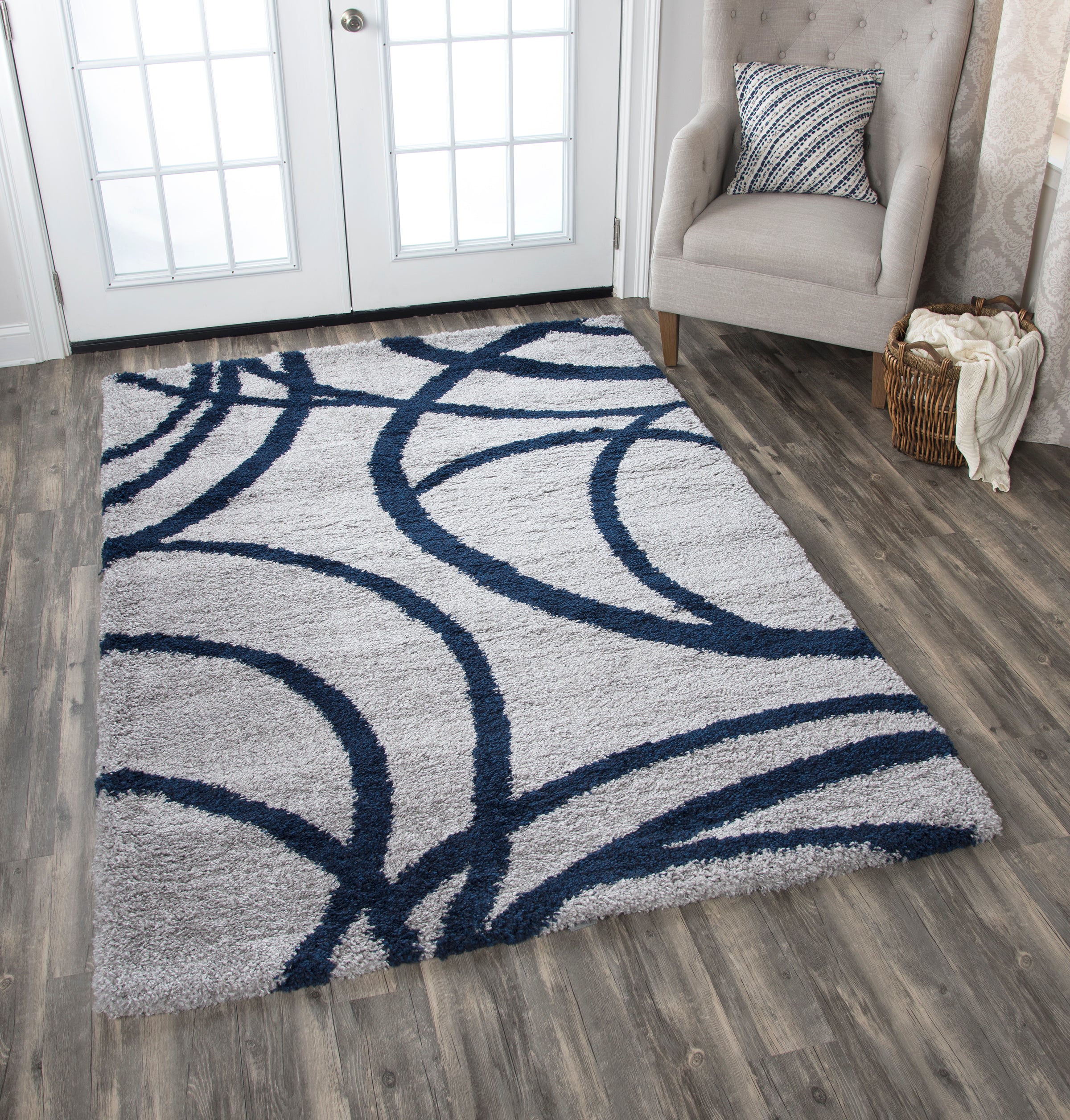 Rizzy Home Adana AN703A Gray Circles Area Rug