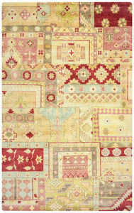 Rizzy Home Aquarius AQ8841 Burgundy Patchwork Area Rug