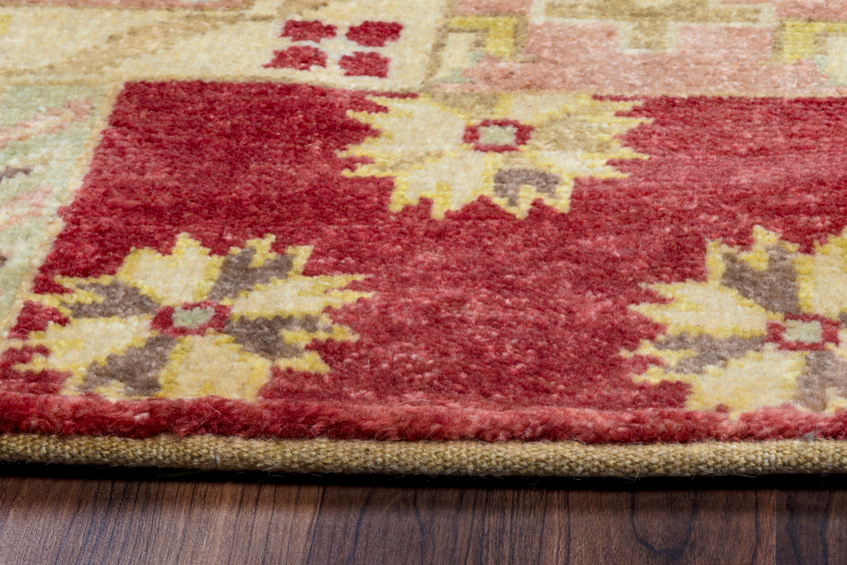 Rizzy Home Aquarius AQ8841 Burgundy Patchwork Area Rug