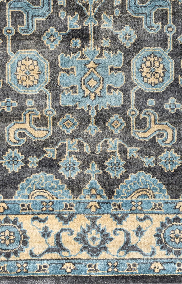 Rizzy Home Aquarius AQ8842 Blue Border Area Rug