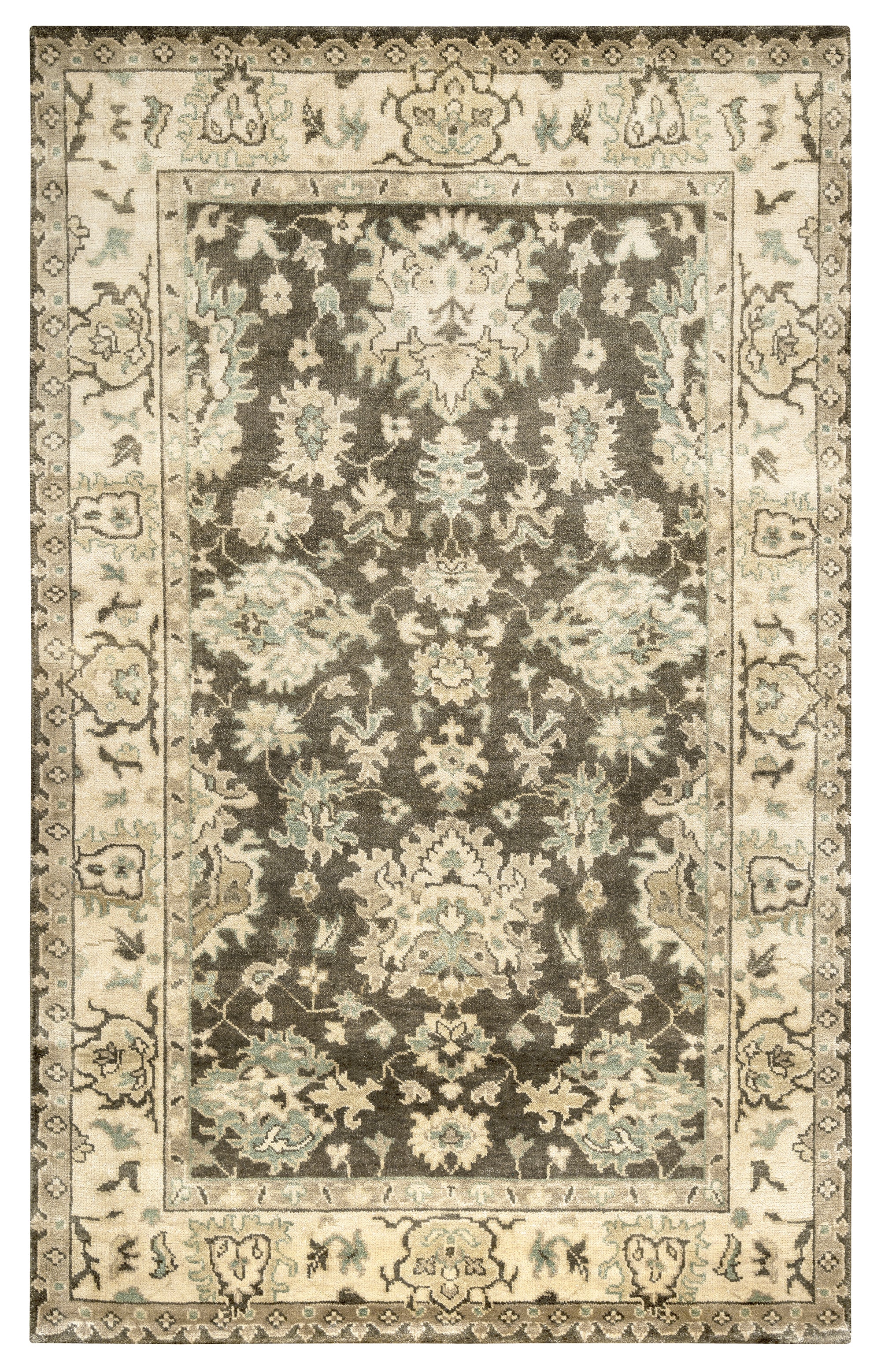 Rizzy Home Aquarius AQ8846 Black Border Area Rug