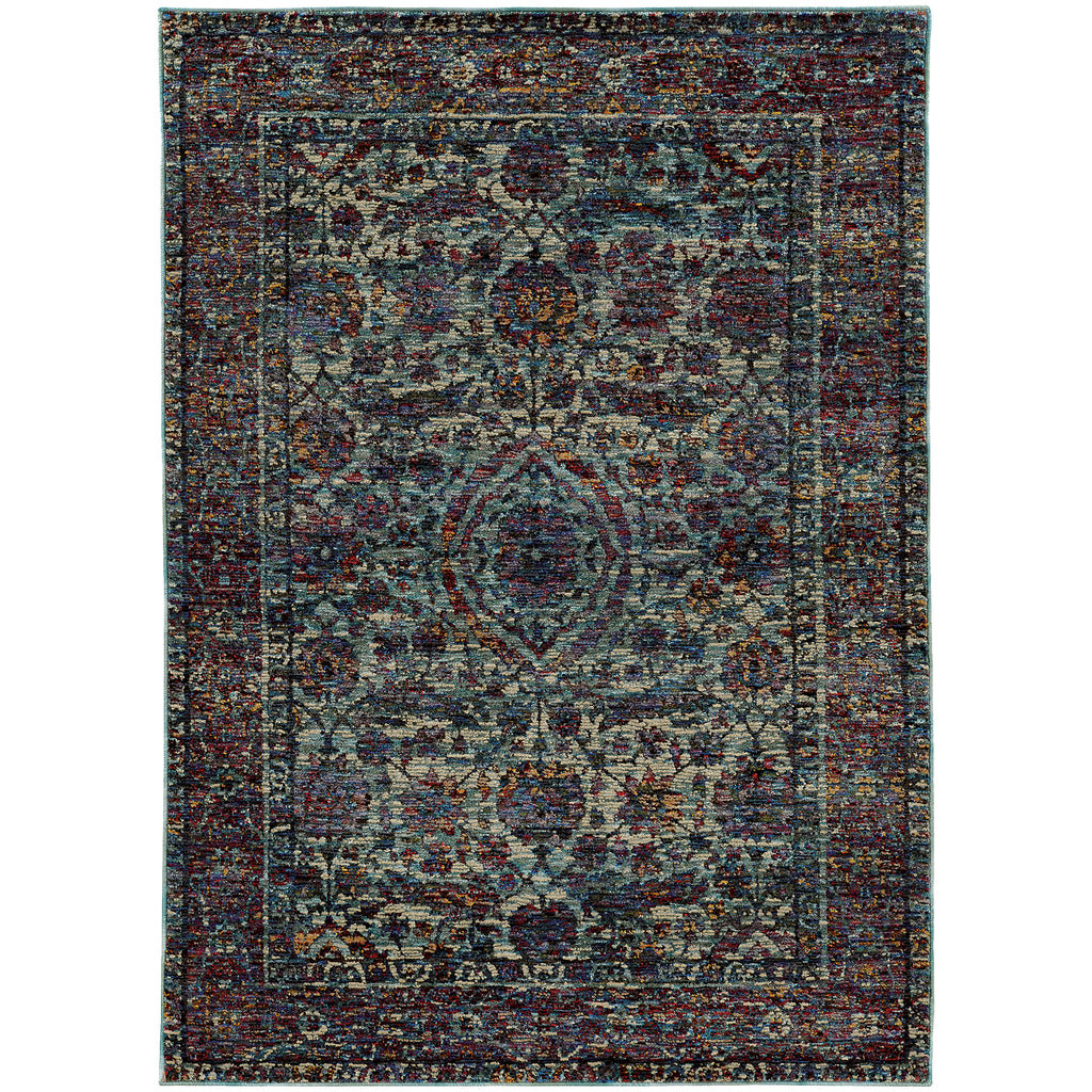 Oriental Weavers Andorra Blue/Purple Oriental 6846B Area Rug