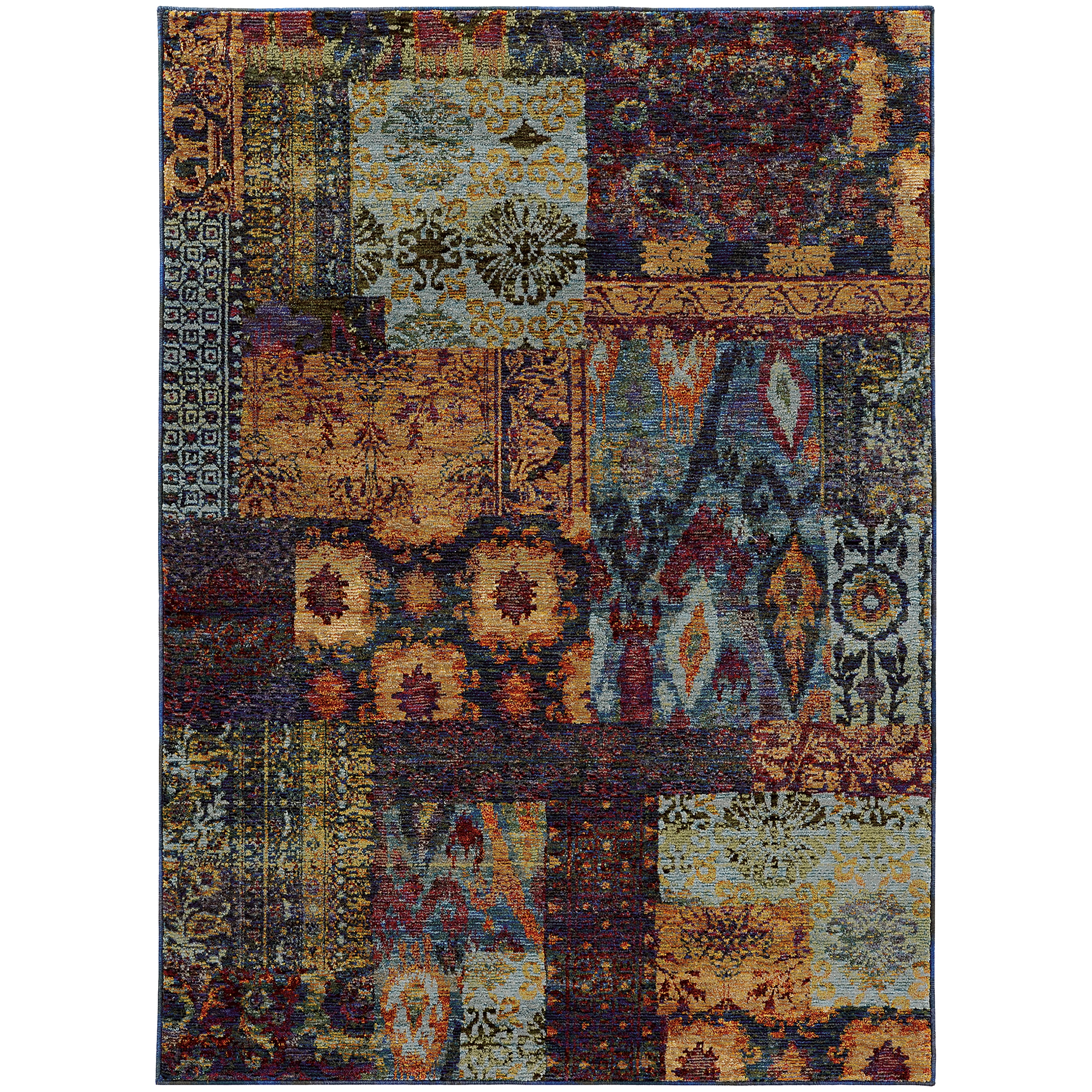 Oriental Weavers Andorra Multi/Blue Abstract 7137A Area Rug