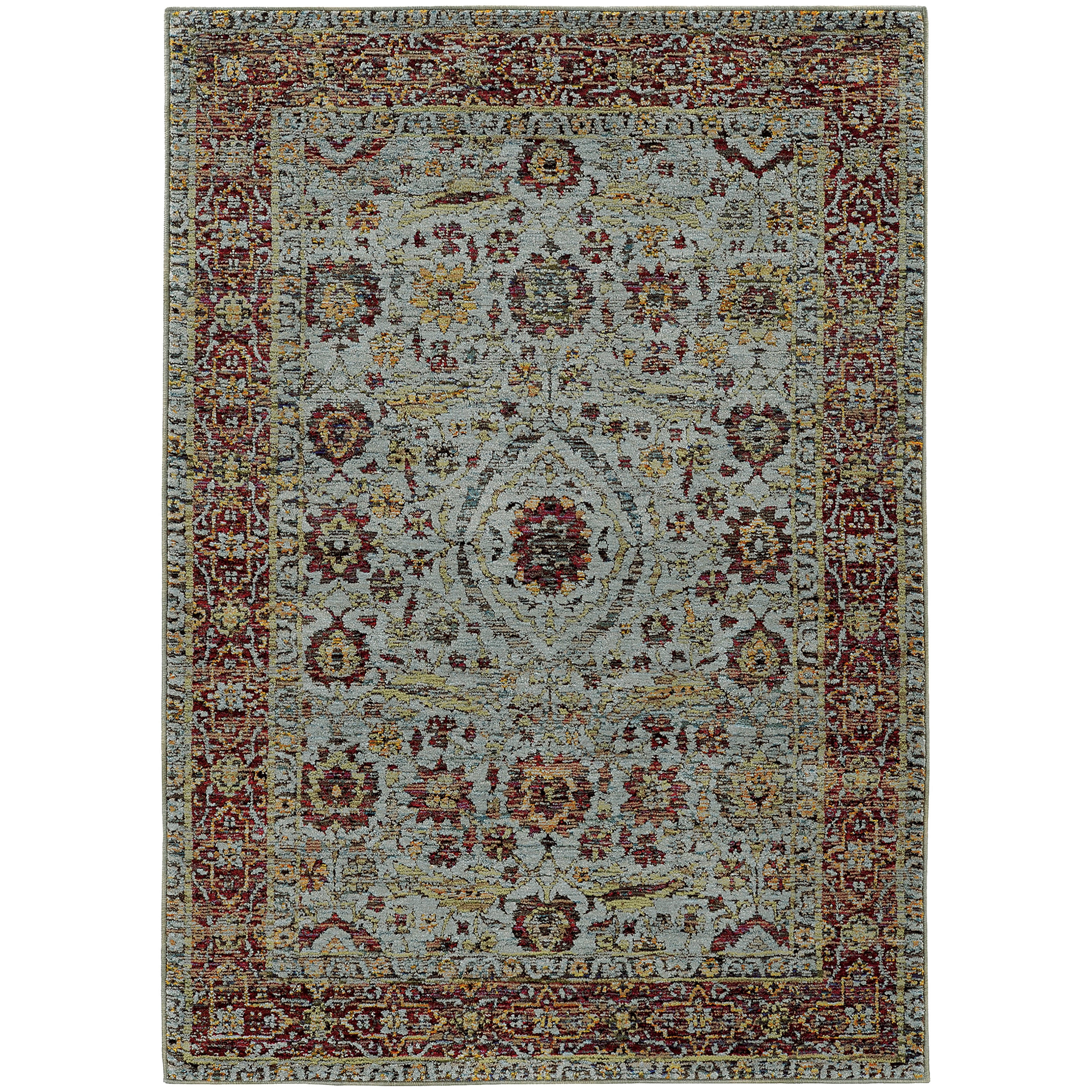 Oriental Weavers Andorra Blue/Red Oriental 7155A Area Rug