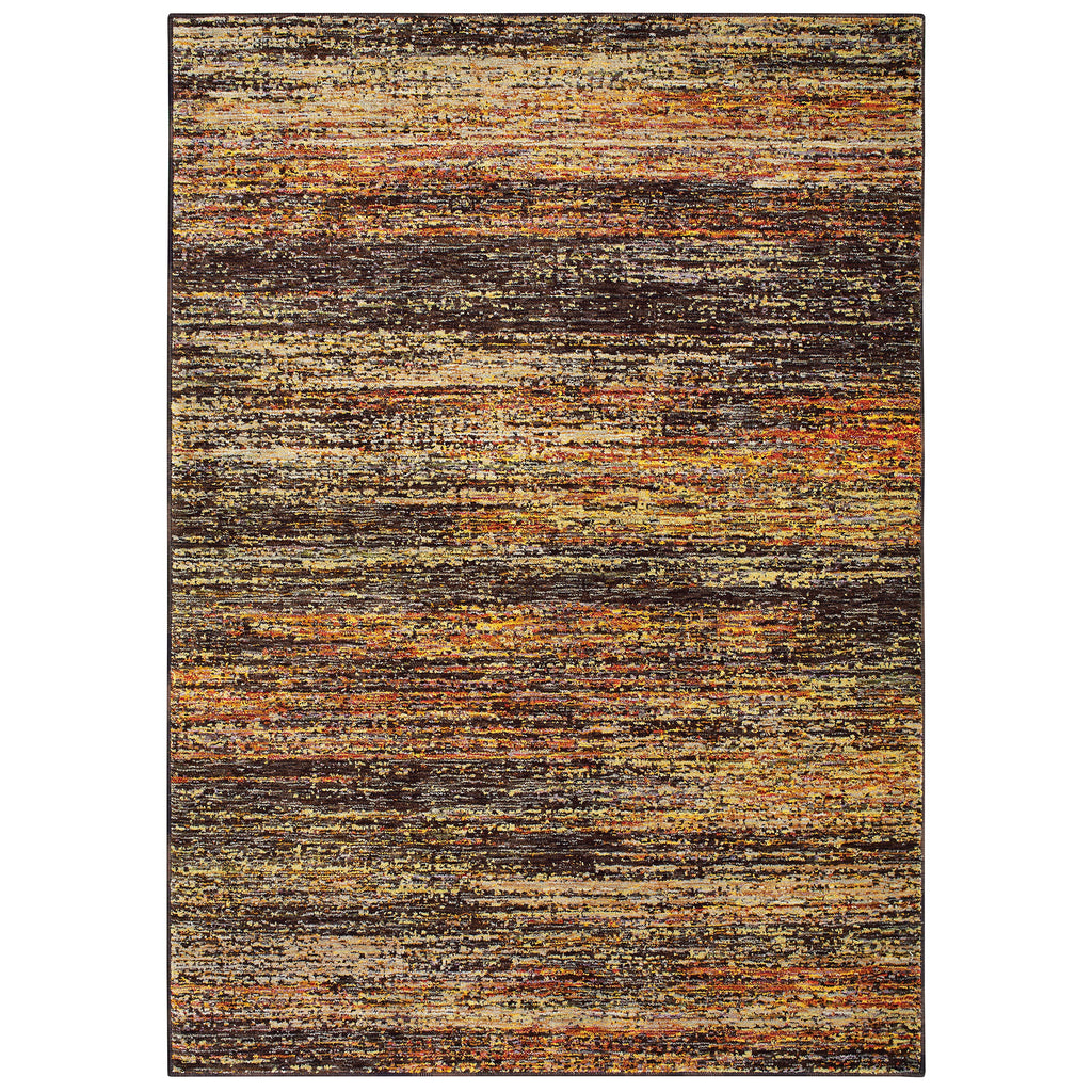 Oriental Weavers Atlas Gold/Charcoal Abstract 8037C Area Rug