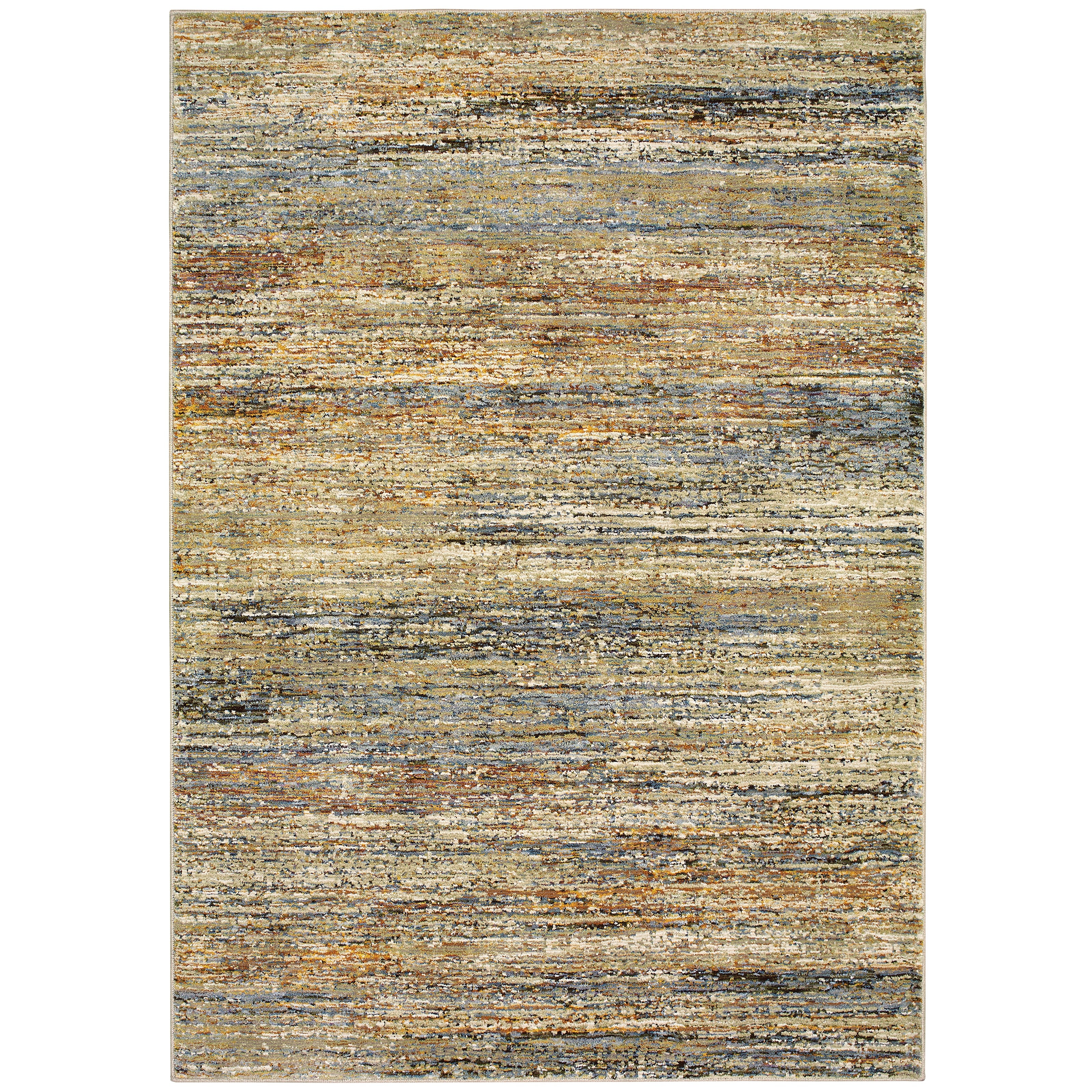 Oriental Weavers Atlas Gold/Green Abstract 8037J Area Rug