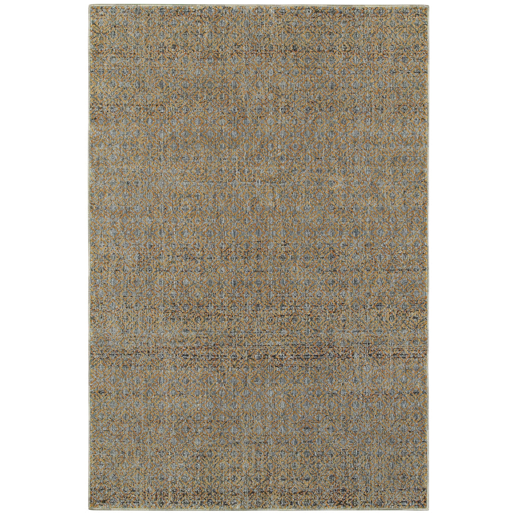 Oriental Weavers Atlas Blue/Gold Geometric 8048B Area Rug