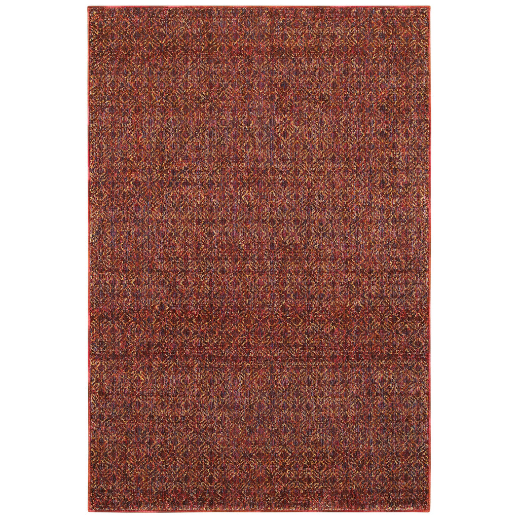 Oriental Weavers Atlas Red/Rust Geometric 8048K Area Rug