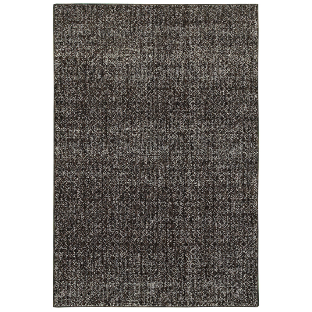 Oriental Weavers Atlas Black/Grey Geometric 8048Q Area Rug