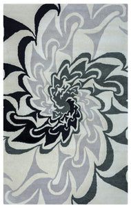 Rizzy Home Bradberry Downs BD8871 Grey/Black Abstract Area Rug