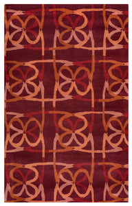 Rizzy Home Bradberry Downs BD8887 Burgundy Abstract Area Rug