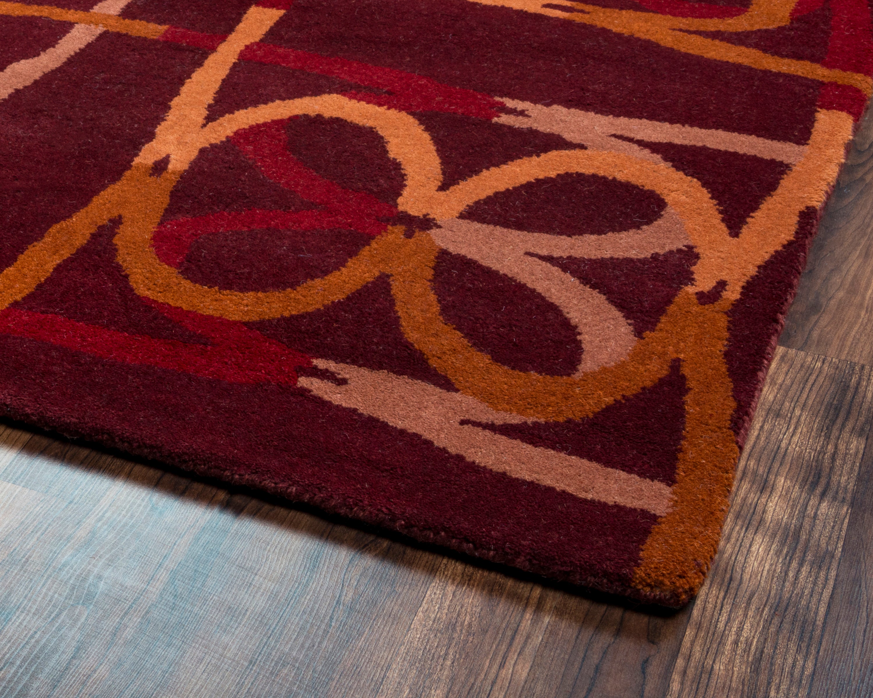 Rizzy Home Bradberry Downs BD8887 Burgundy Abstract Area Rug