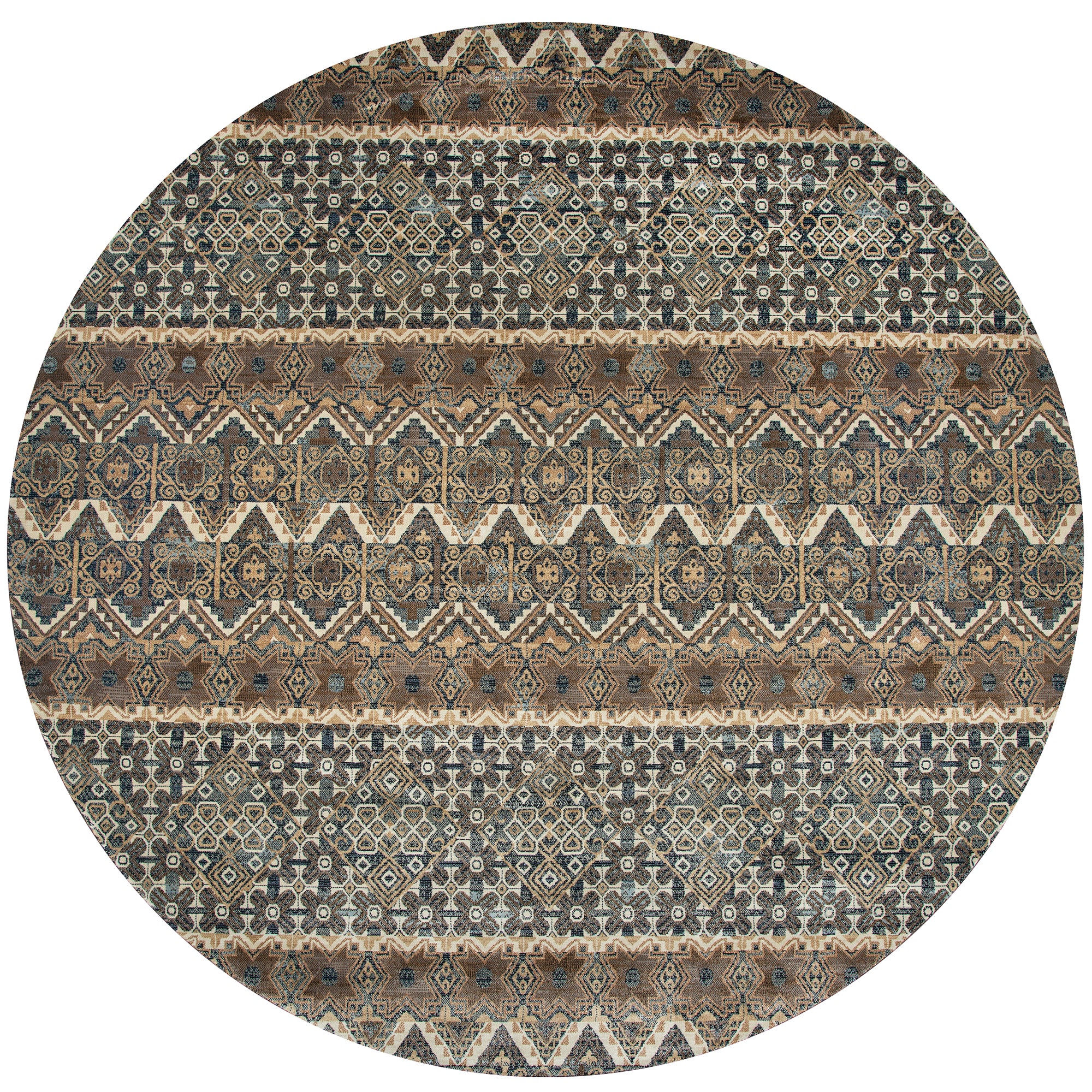 Rizzy Home Bennington BI4649 Gray Print Area Rug