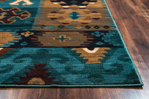 Rizzy Home Bellevue BV3704 Blue Southwest/ Tribal Area Rug