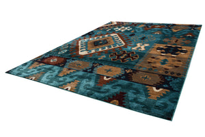 Rizzy Home Bellevue BV3704 Blue Southwest/ Tribal Area Rug