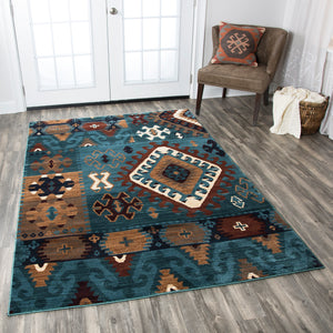 Rizzy Home Bellevue BV3704 Blue Southwest/ Tribal Area Rug