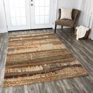 Rizzy Home Bellevue BV3957 Tan Graphic Area Rug