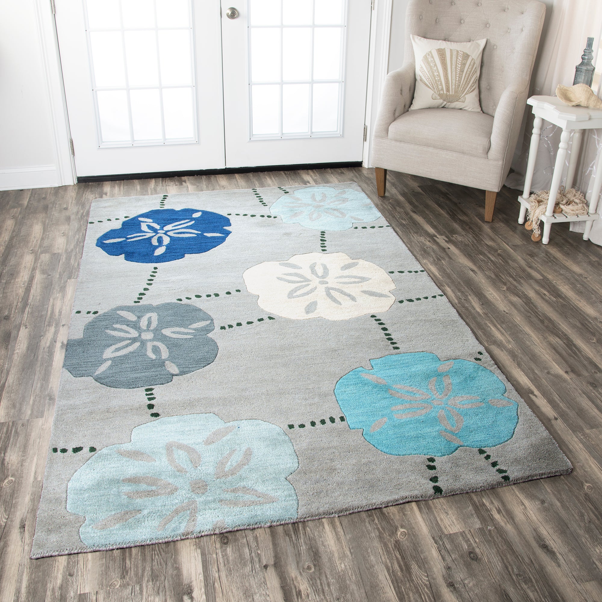 Rizzy Home Cabot Bay CA9464 Blue Coastal Area Rug