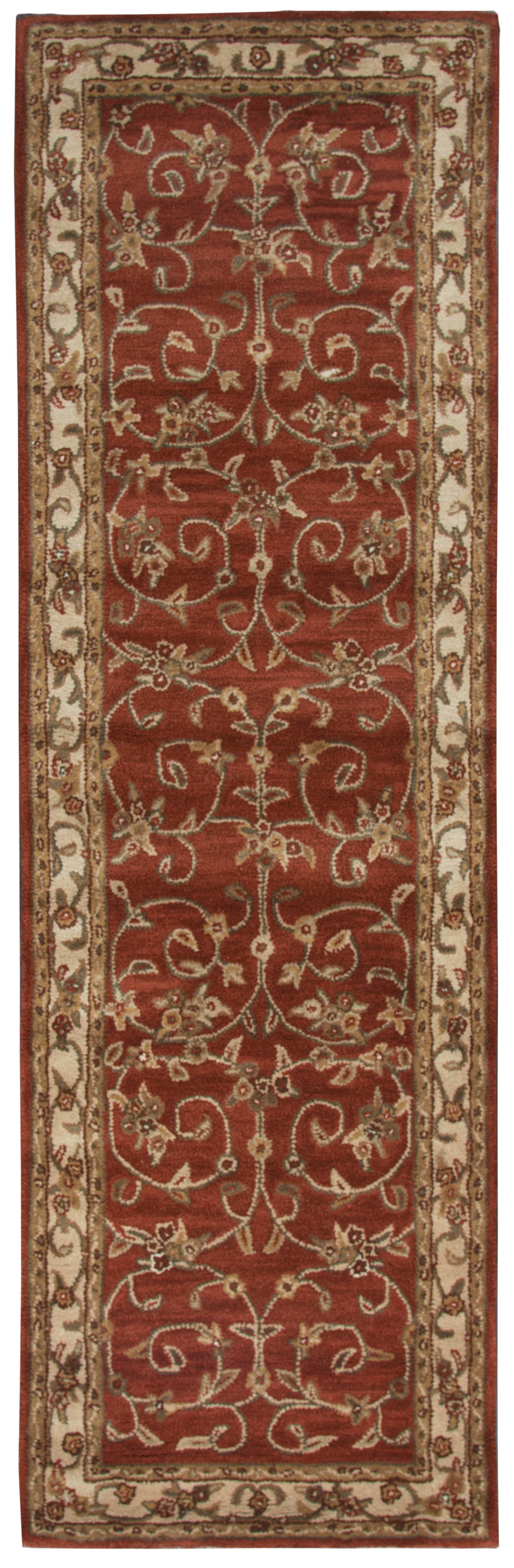 Rizzy Home Craft CF0816 Red Border Area Rug