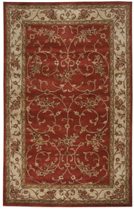 Rizzy Home Craft CF0816 Red Border Area Rug