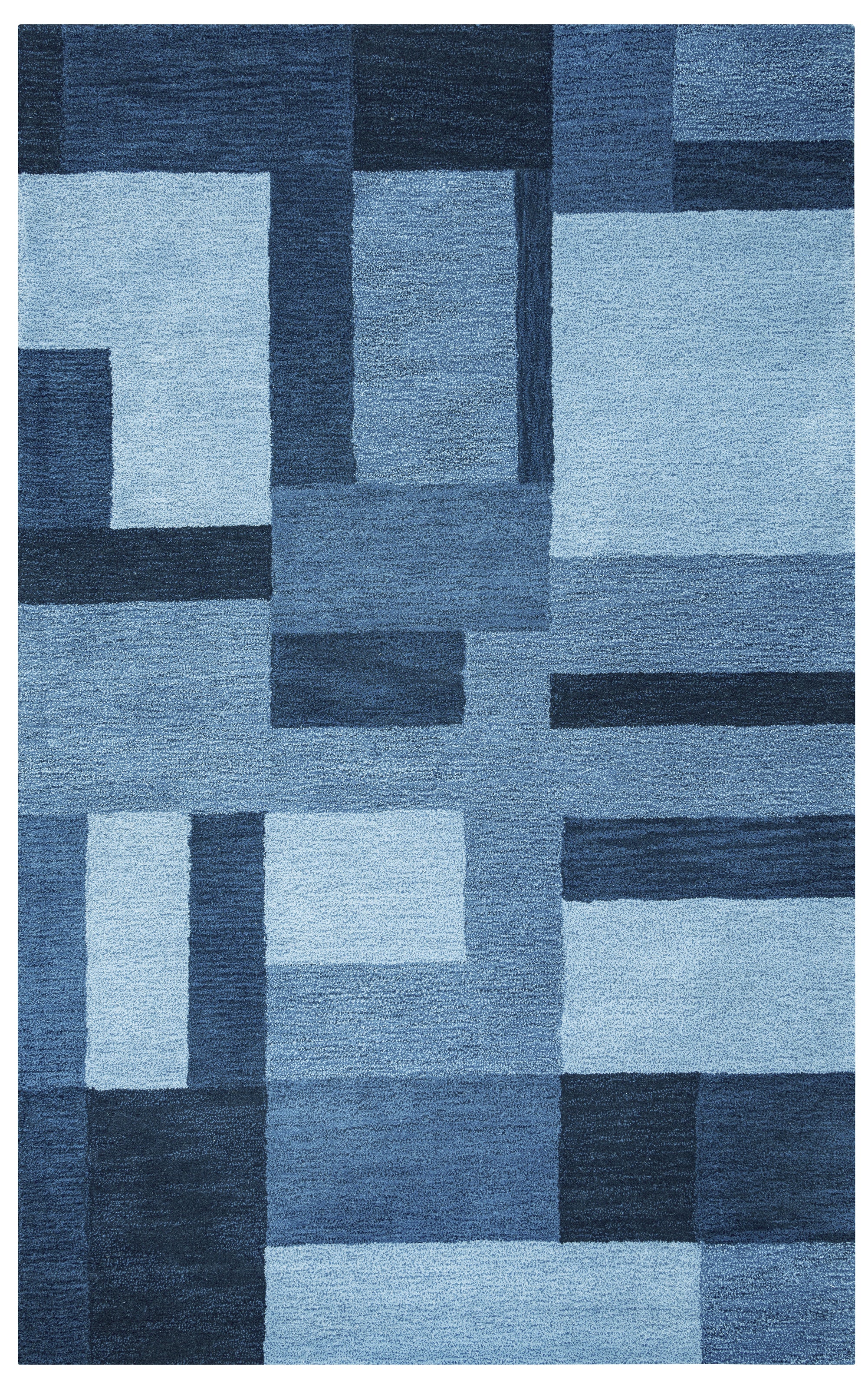 Rizzy Home Colours CL2819 Blue Block Area Rug