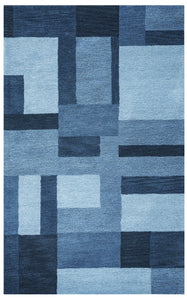 Rizzy Home Colours CL2819 Blue Block Area Rug