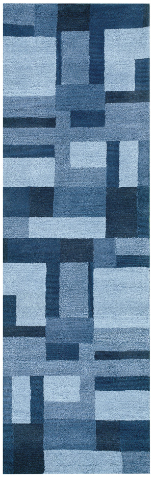 Rizzy Home Colours CL2819 Blue Block Area Rug