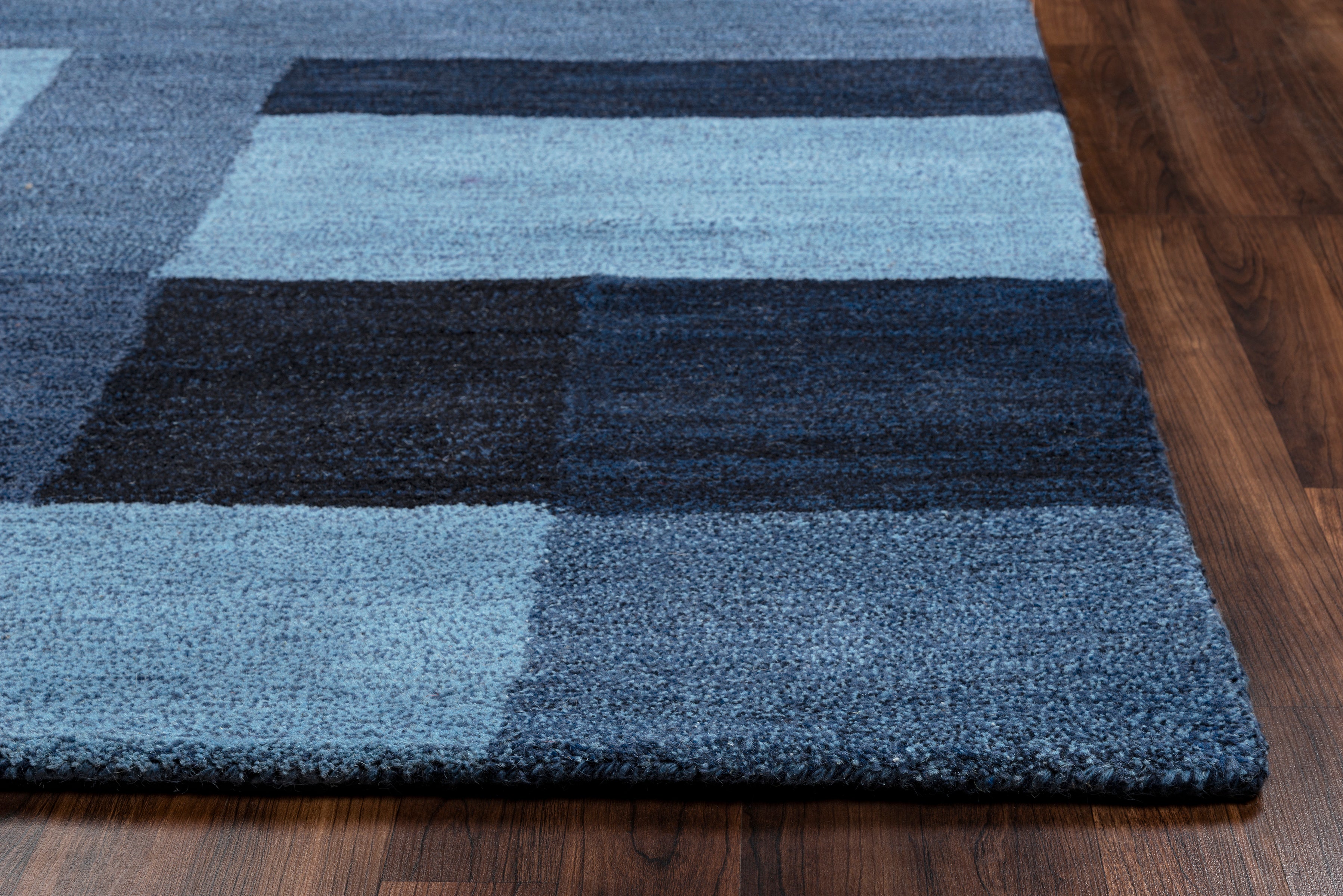 Rizzy Home Colours CL2819 Blue Block Area Rug