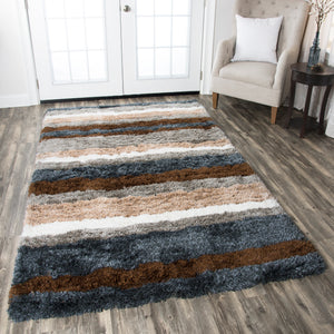 Rizzy Home Commons CO8423 Multi-Colored Striped Area Rug