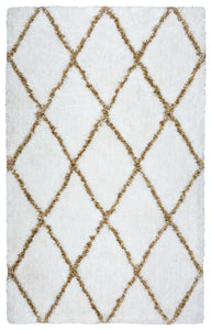 Rizzy Home Connex CX003A White Diamond Area Rug