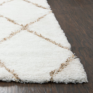 Rizzy Home Connex CX003A White Diamond Area Rug