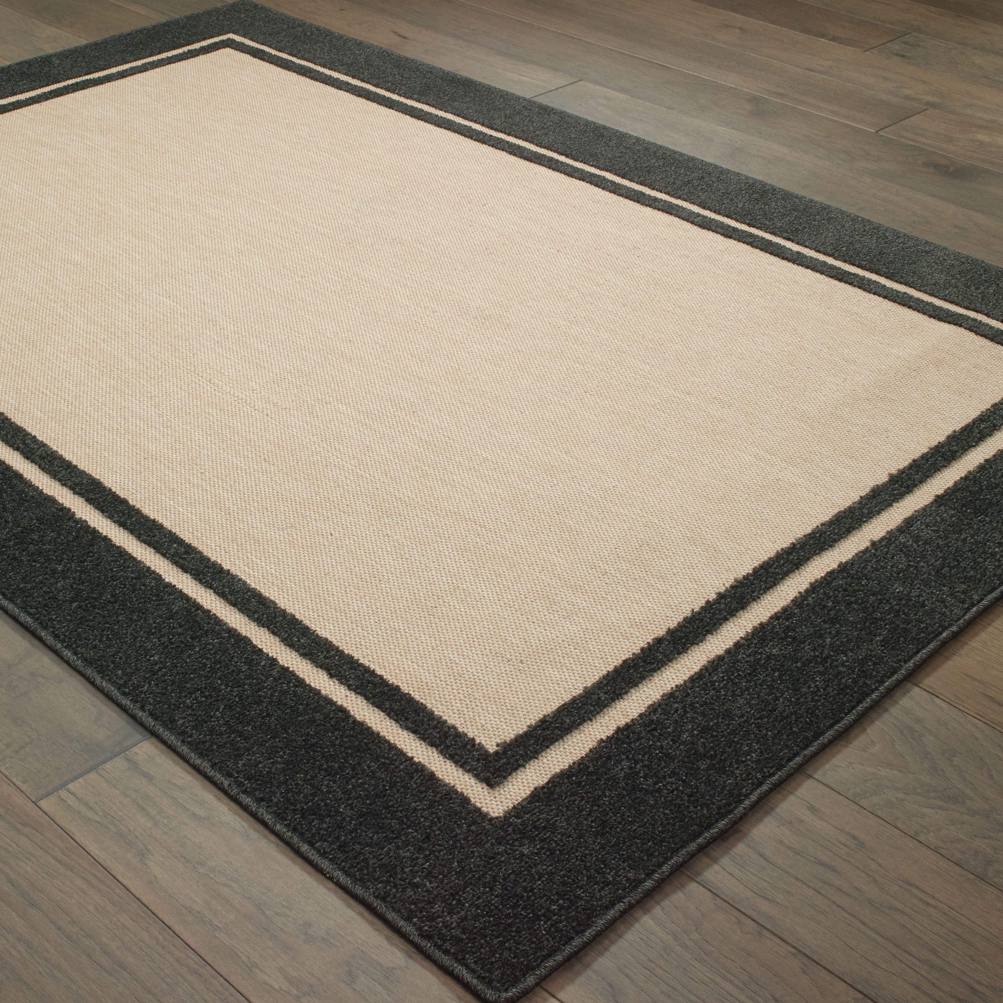 Oriental Weavers Cayman Sand/Charcoal Border 5594K Area Rug