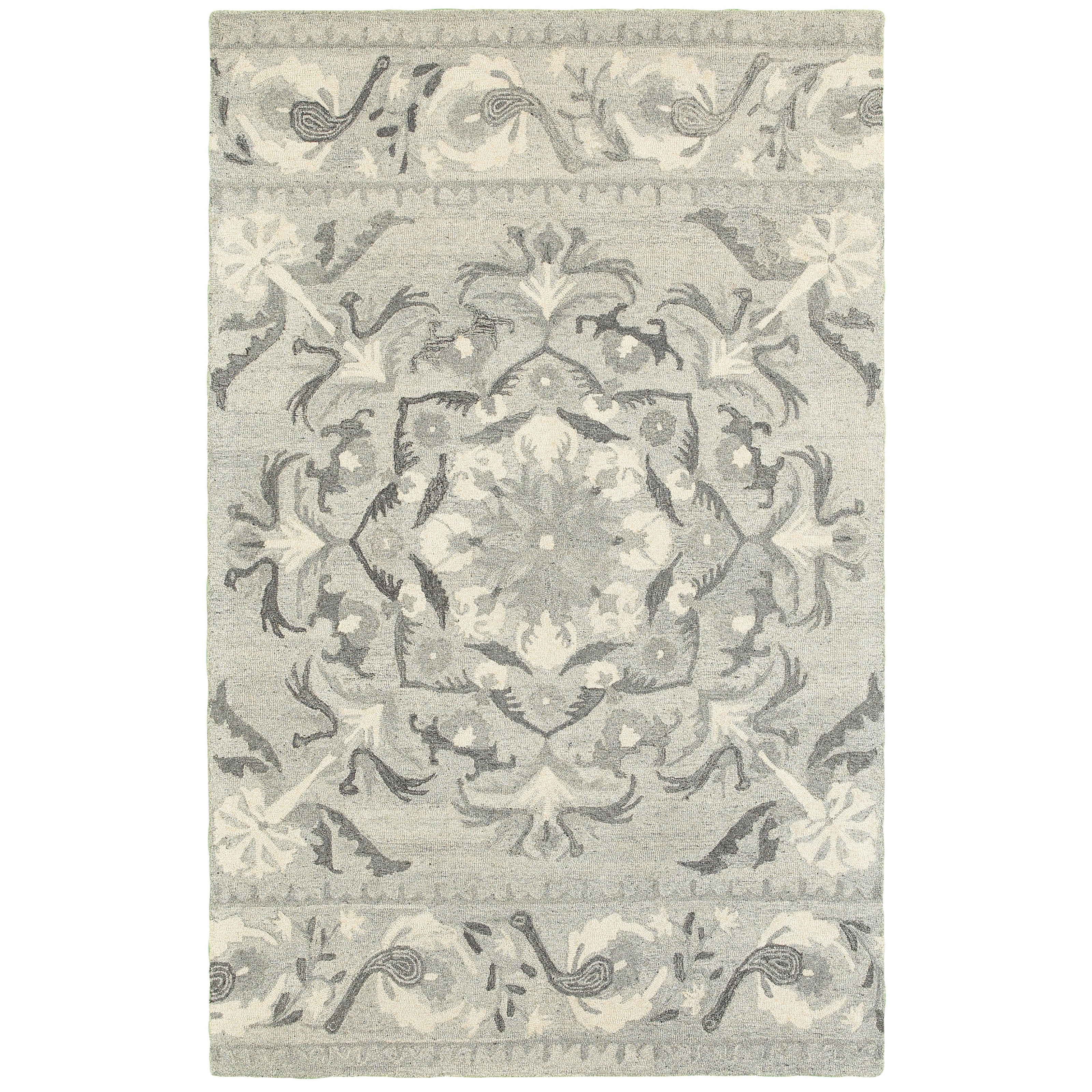 Oriental Weavers Craft Ash/Ivory Floral 93001 Area Rug