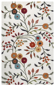 Rizzy Home Dimensions DI1466 Ivory Floral Area Rug