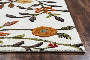 Rizzy Home Dimensions DI1466 Ivory Floral Area Rug