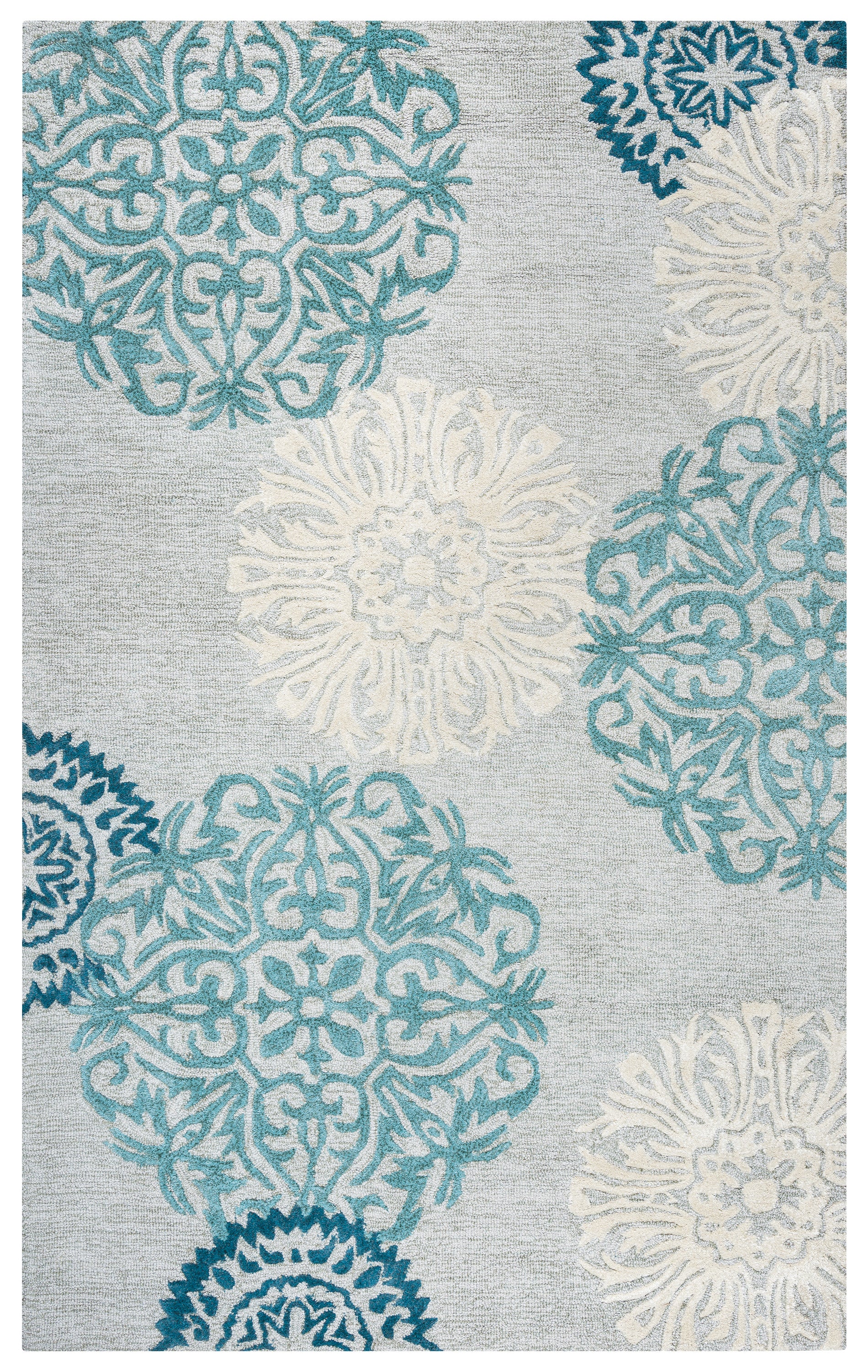 Rizzy Home Dimensions DI2241 Blue Medallion Area Rug