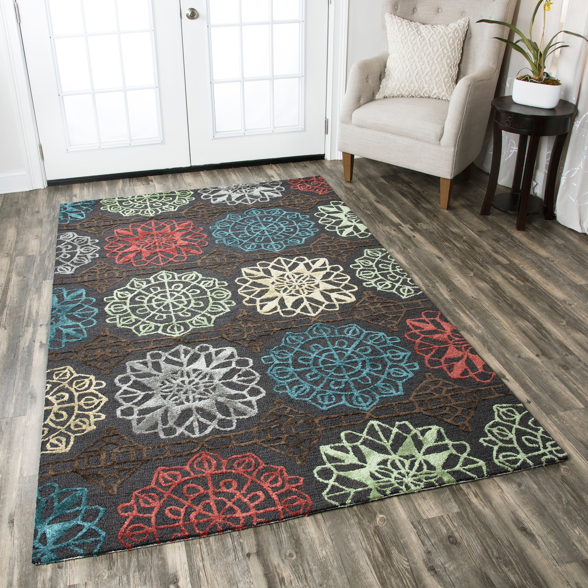 Rizzy Home Eden Harbor EH8643 Multi-Colored Medallion Area Rug