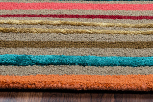 Rizzy Home Eden Harbor EH8739 Multi-Colored Stripe Area Rug