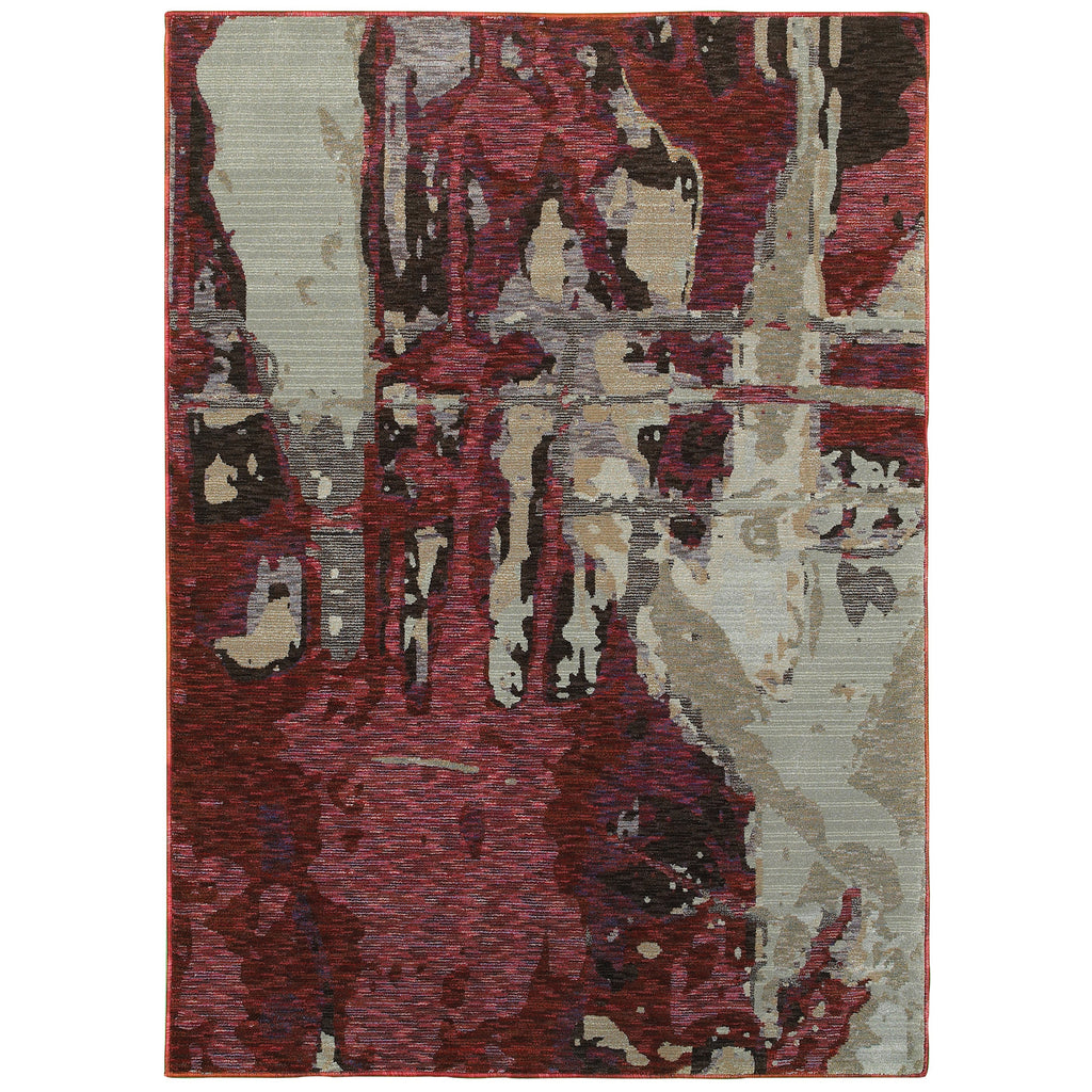 Oriental Weavers Evolution Red/Beige Abstract 8028B Area Rug