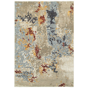 Oriental Weavers Evolution Beige/Blue Abstract 8043K Area Rug