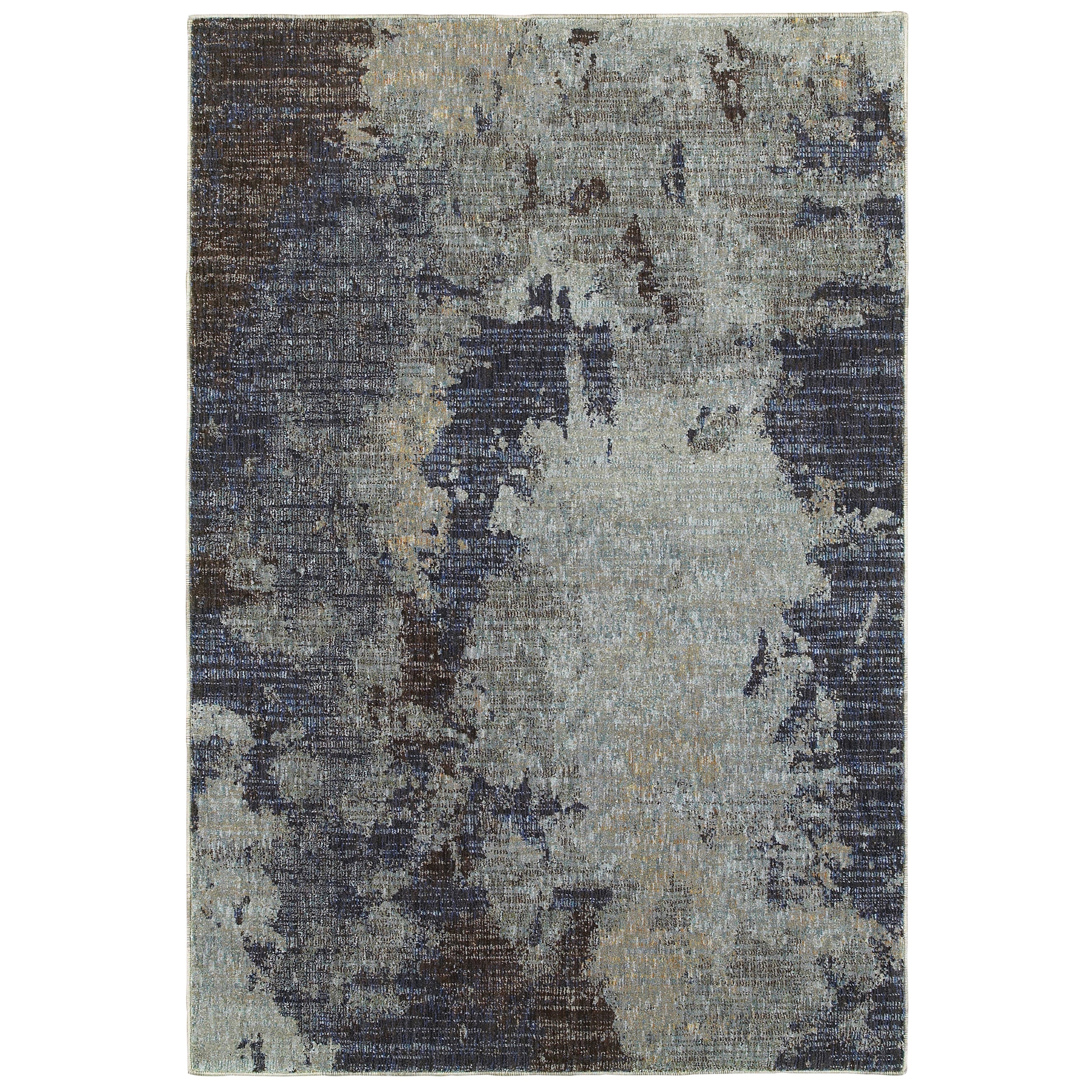 Oriental Weavers Evolution Navy/Blue Abstract 8049B Area Rug