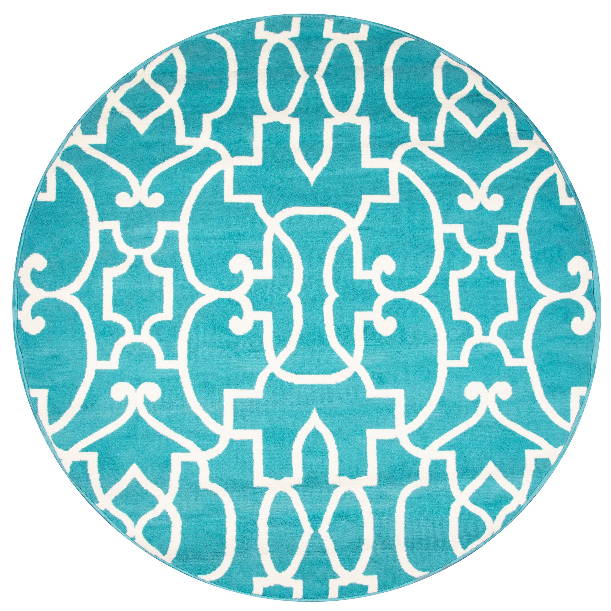 Rizzy Home Glendale GD5949 Aqua/Blue Trellis Area Rug