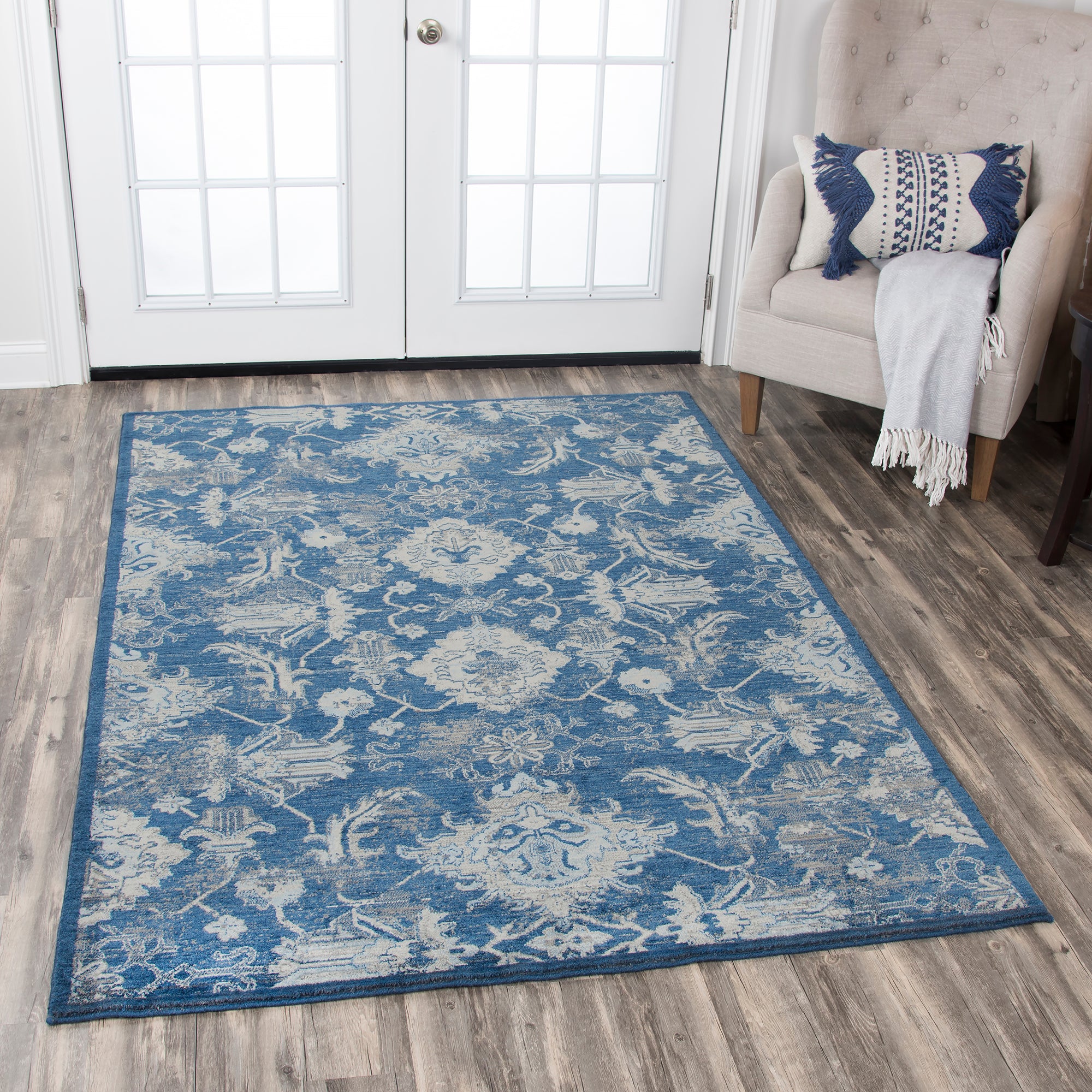 Rizzy Home Gossamer GS7226 Blue Motif Area Rug