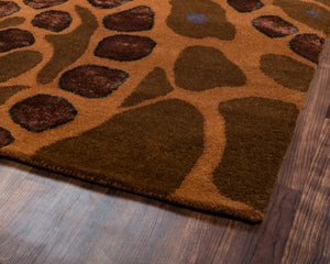 Rizzy Home Gillespie Avenue GV8772 Camel/Brown Abstract Area Rug