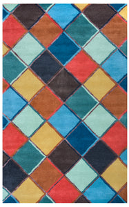 Rizzy Home Gillespie Avenue GV8835 Multi-Colored Color Block Area Rug